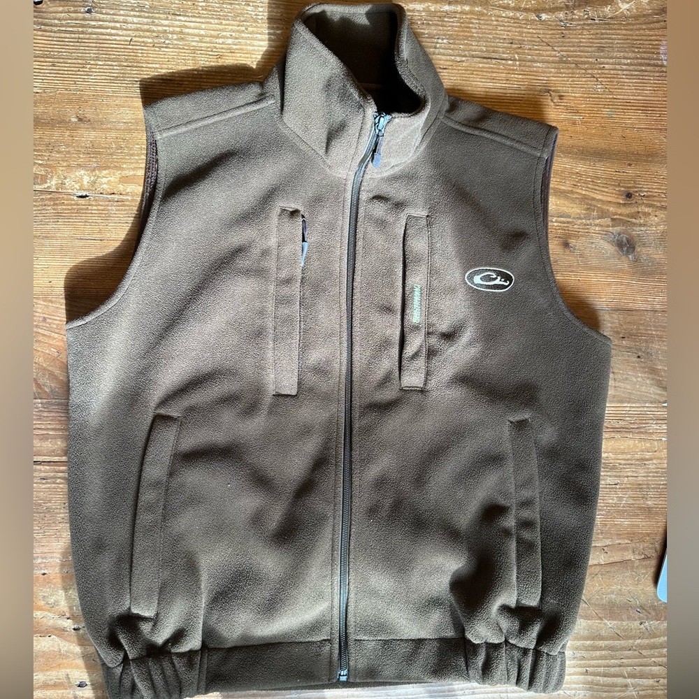 Men’s Drake Waterfowl Vest- Chocolate Brown (Small)